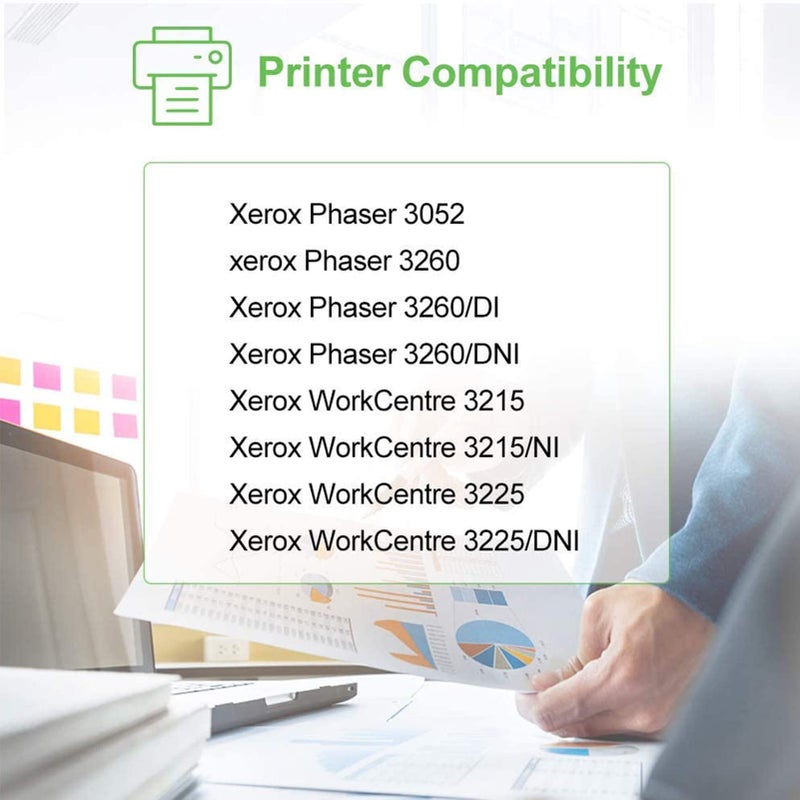 SINOPRINT Compatible 3260 Toner Cartridge Replacement for Xerox 106R02777 Phaser 3260 3260/DI 3260/DNI 3052 WorkCentre 3215 3215/NI WorkCentre 3225 3225/DNI Printer Ink (Black,4-Pack) - Image 2